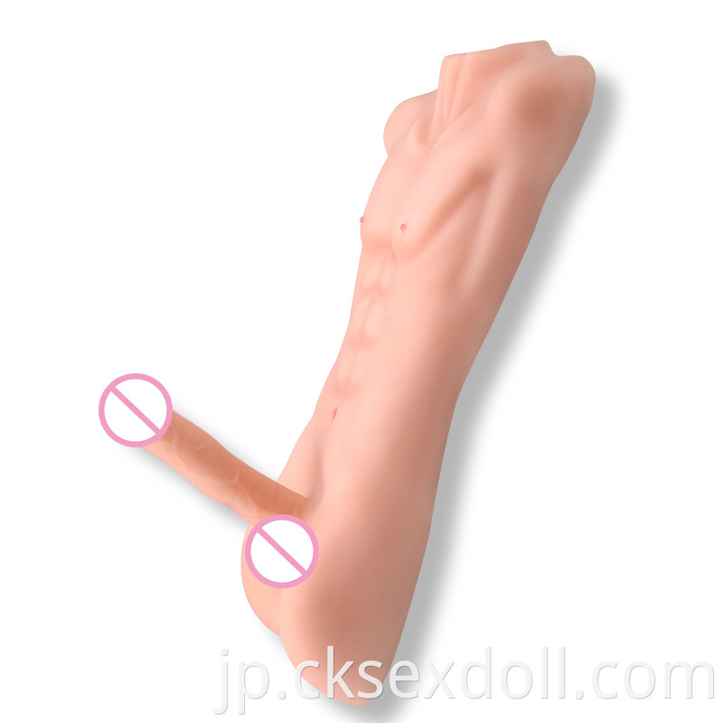 TPE half body sex doll with dildo
